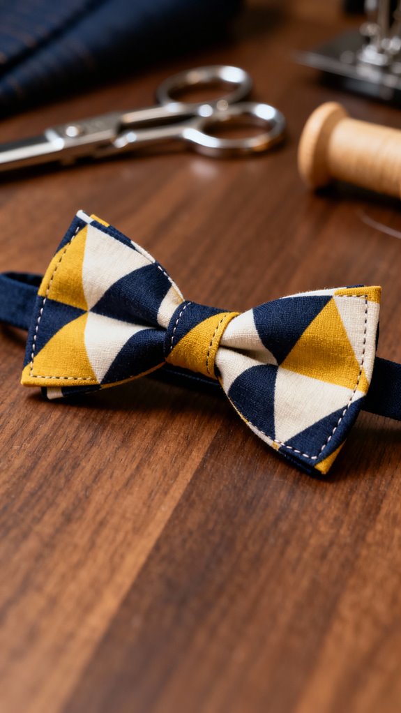 geometric print bow tie