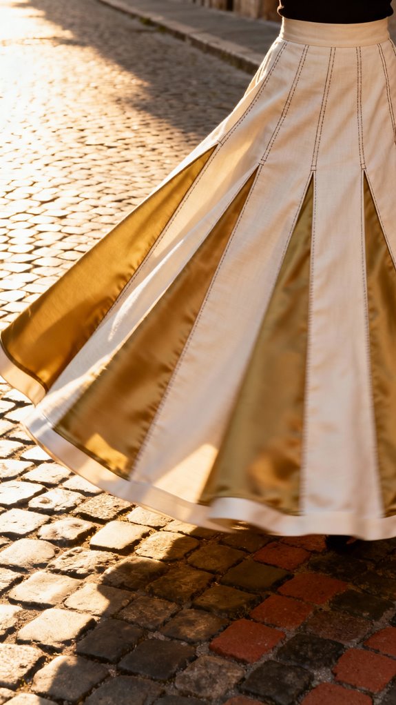 godet skirt sewing technique
