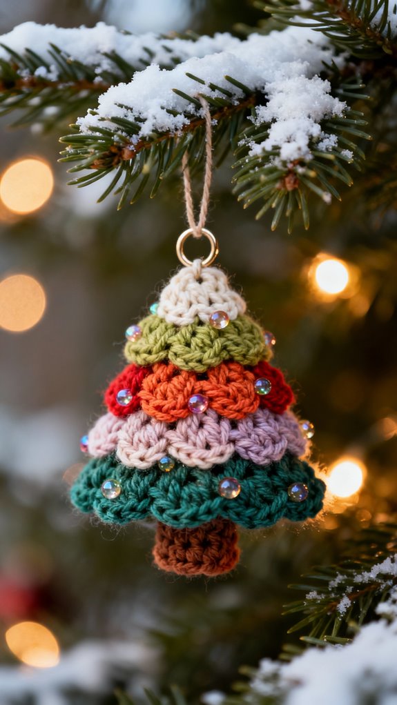 granny stitch tree ornament