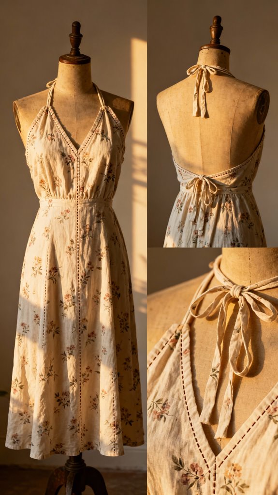 halterneck sundress pattern details