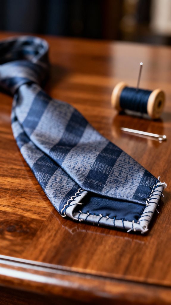 hand finished silk necktie craftsmanship