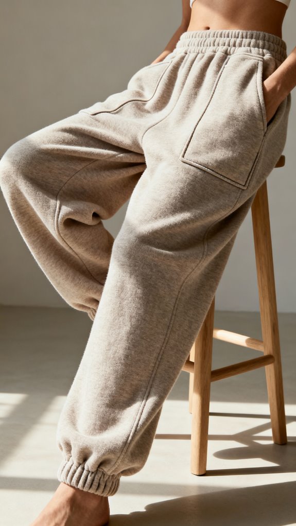 handmade cotton sweatpants construction
