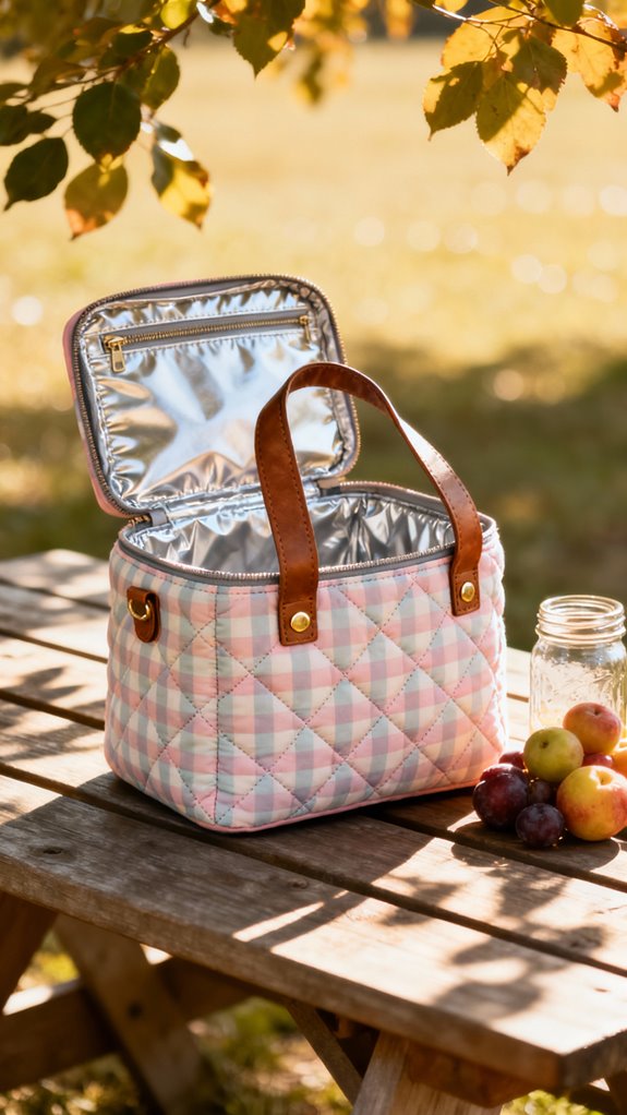 handmade insulated lunch tote