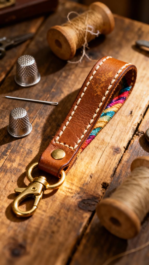 handmade wristlet key fob