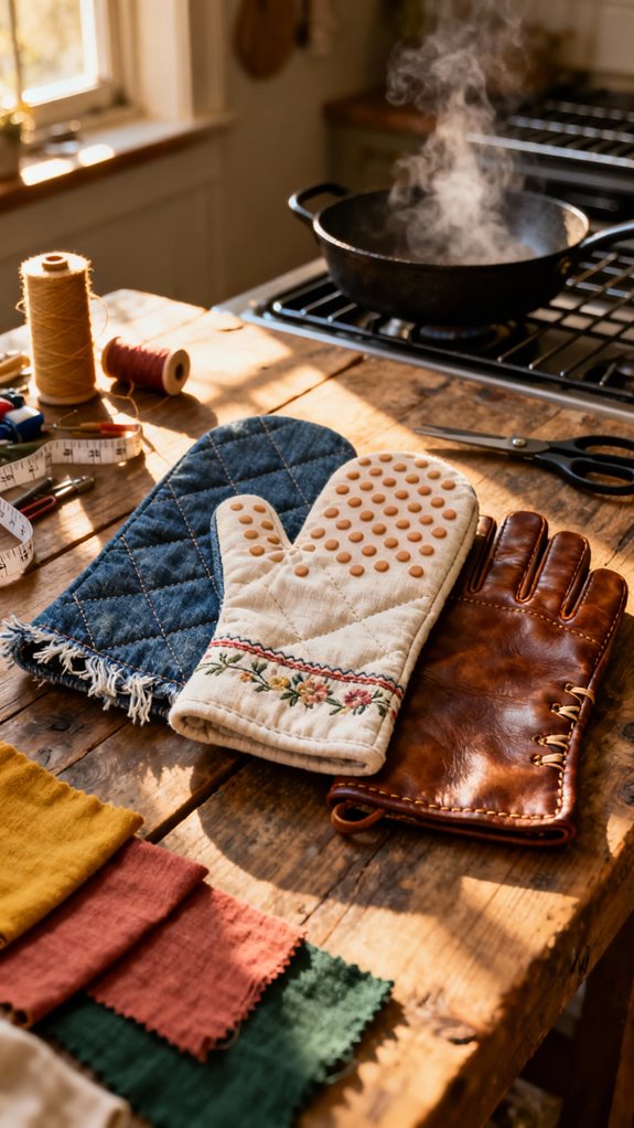 heat resistant oven mitt construction