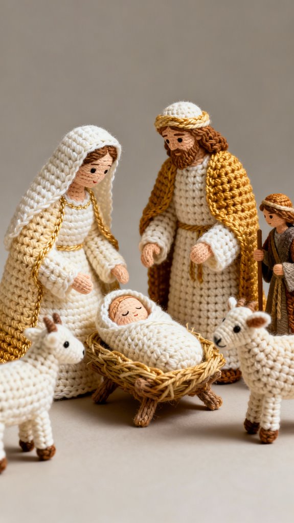 heirloom crochet nativity figures