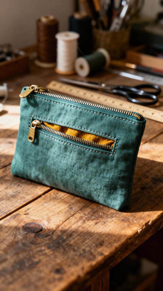 hidden zipper pocket design