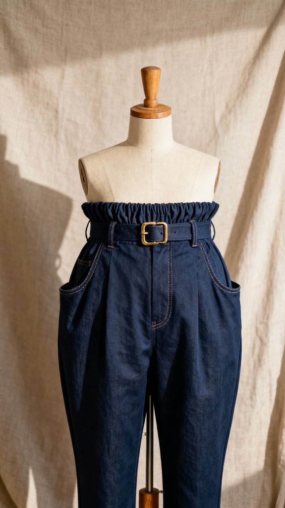 high waisted barrel pants sewing