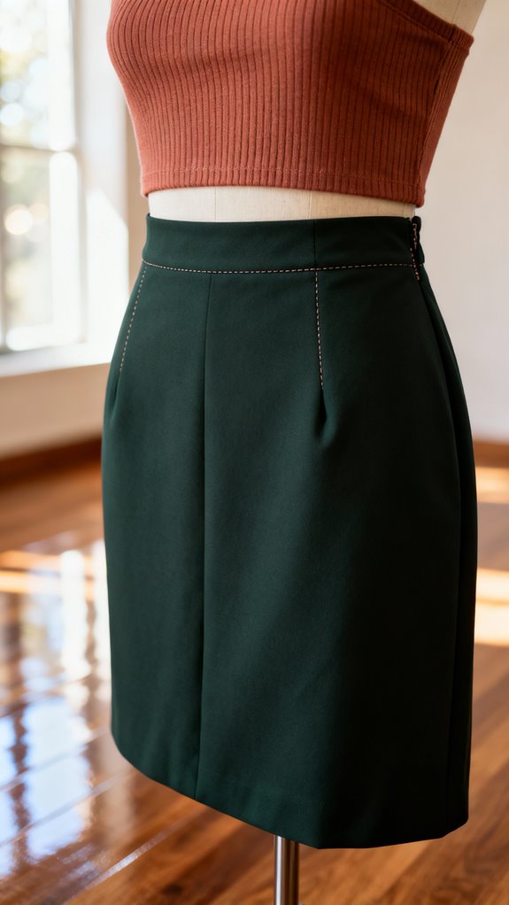 hip length tube dress construction