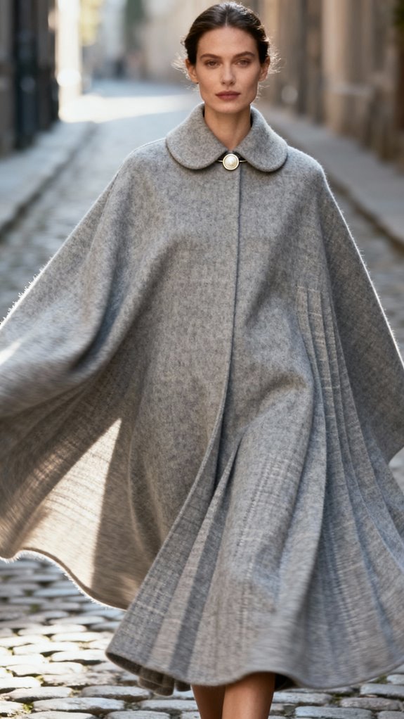 historical lightweight wool cape