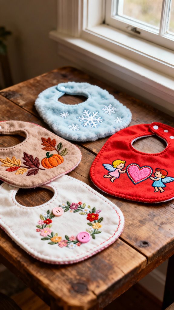 holiday themed baby bibs