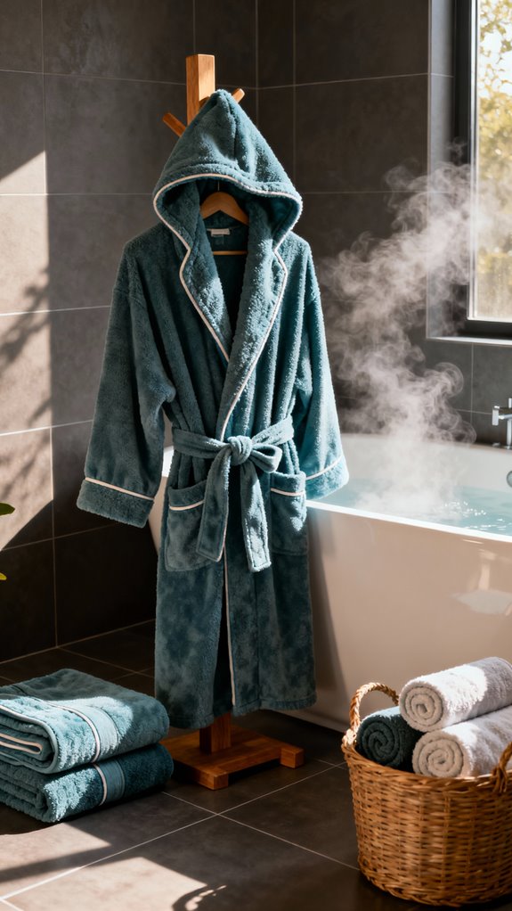 hooded bathrobe for comfort