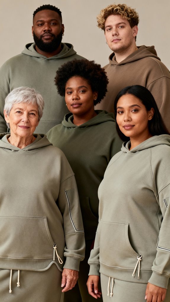 inclusive multi sized hoodie design