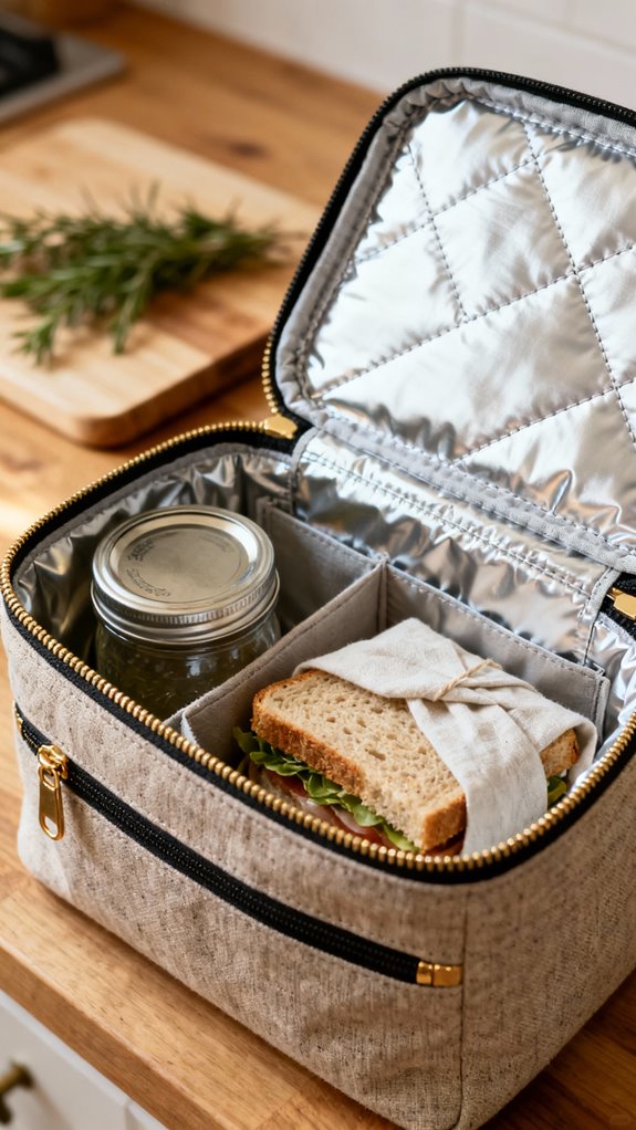 insulated lunch tote construction