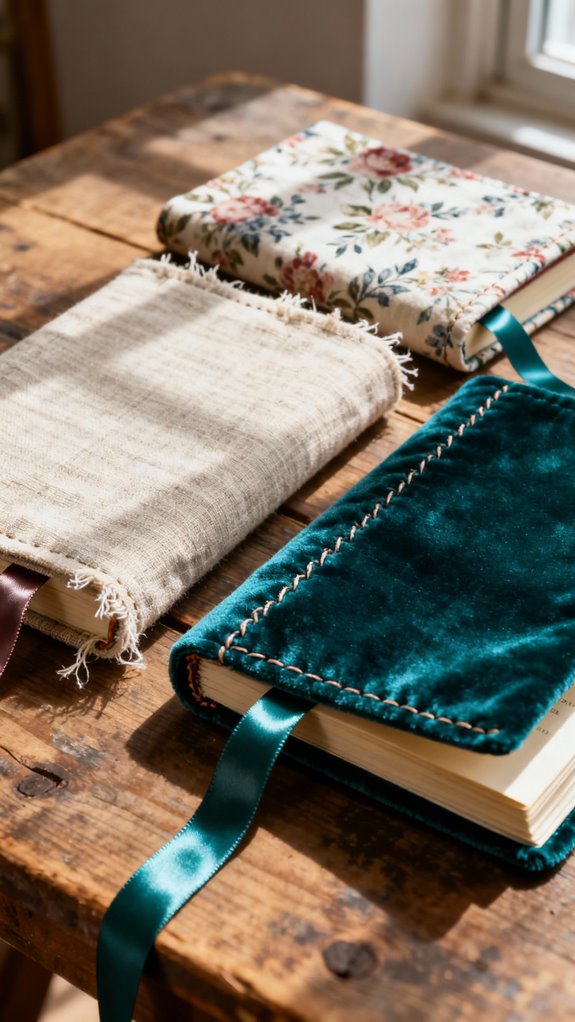 integrated fabric bookmark ribbons