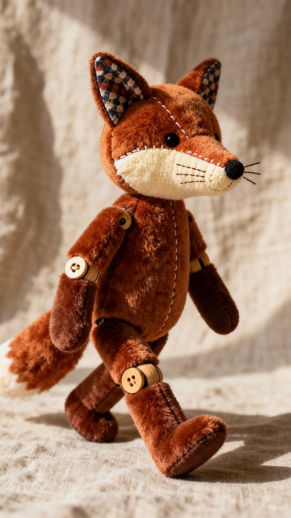 interactive fabric fox doll