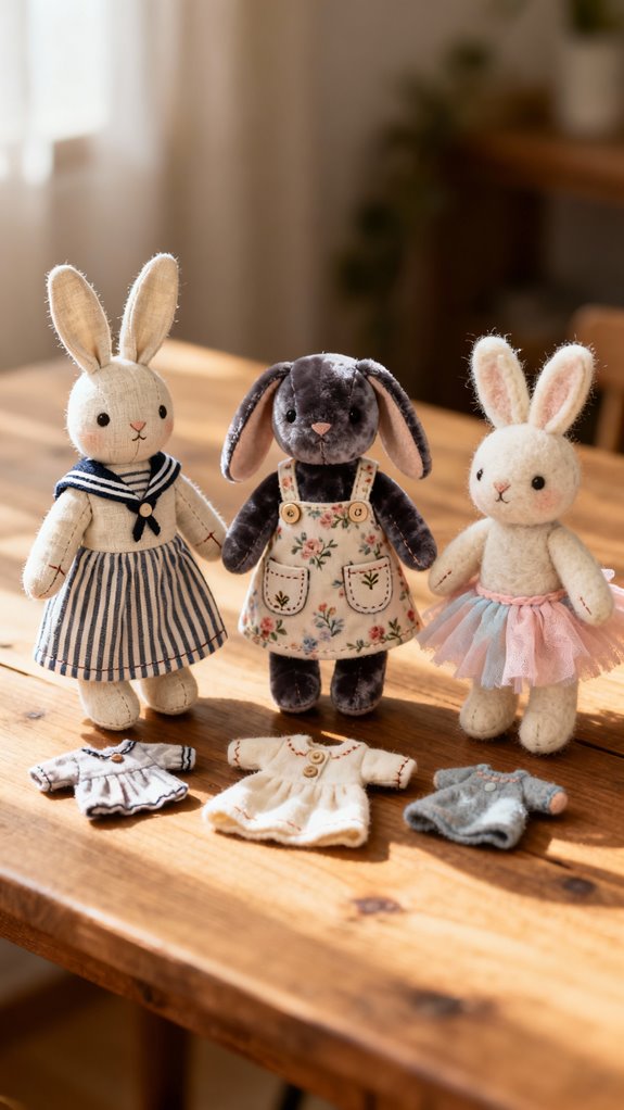 interactive handmade bunny dolls