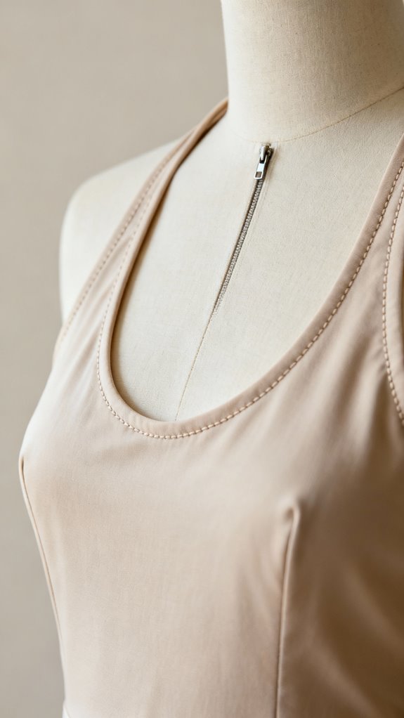 invisible zipper halter top