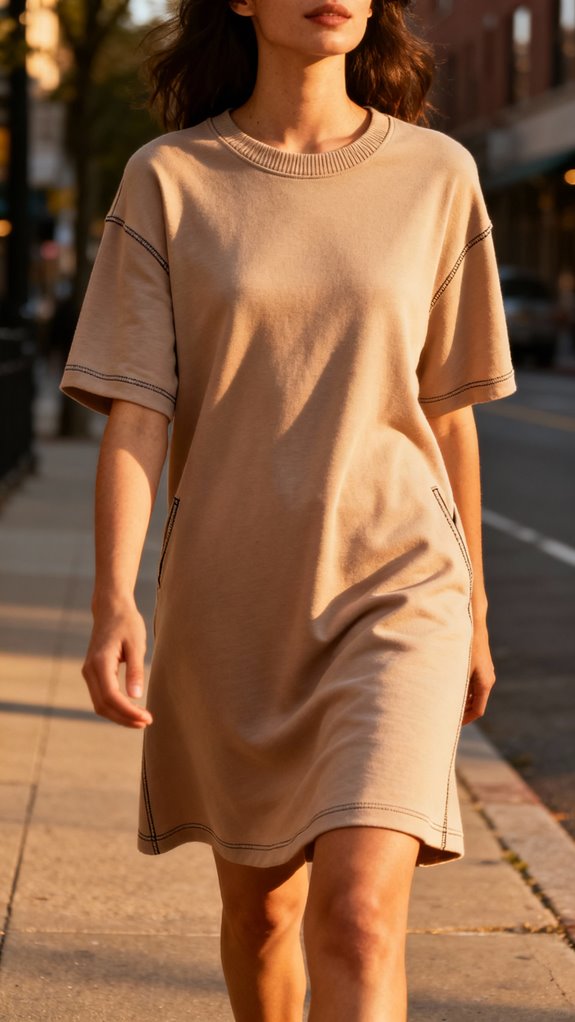 jersey knit t shirt dress