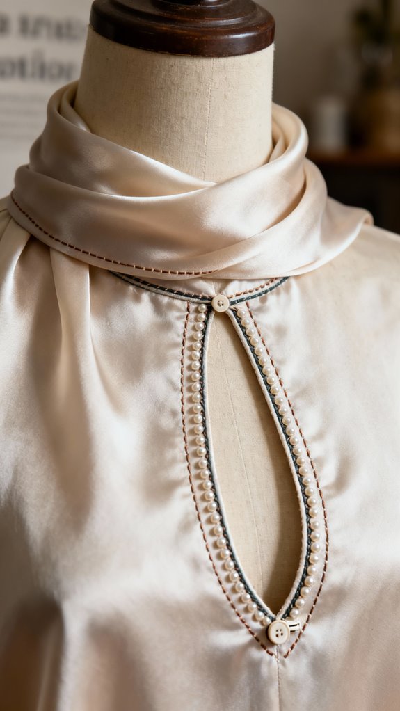 keyhole scarf with embellishments