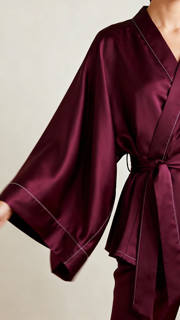 kimono sleeved wrap top