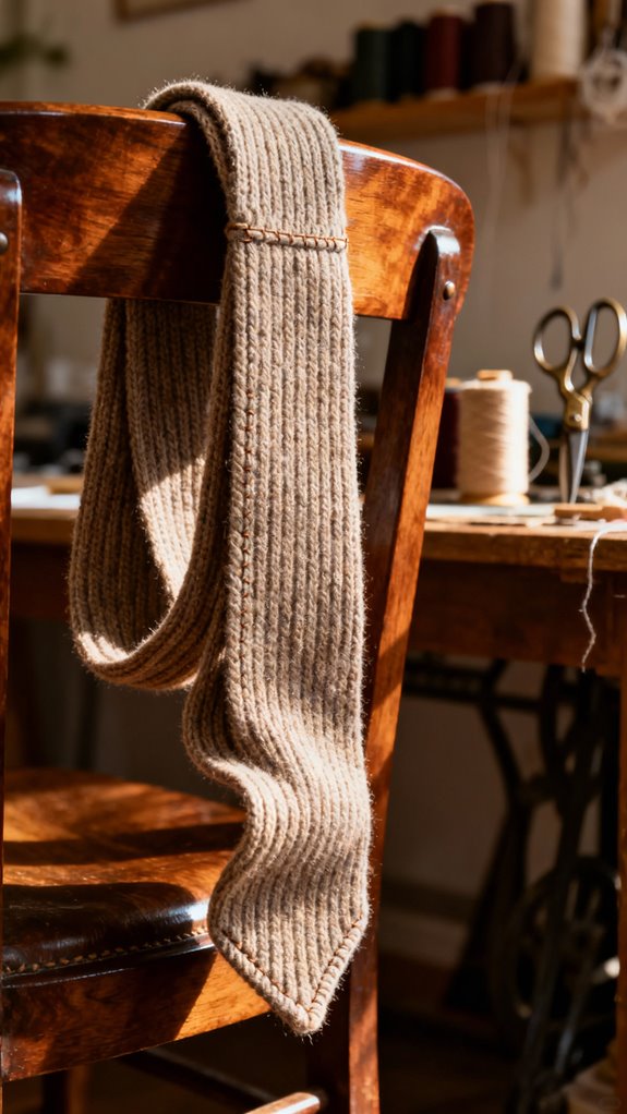 knitted fabric tie craftsmanship