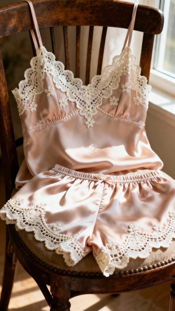lace appliqu d silk charmeuse camisole