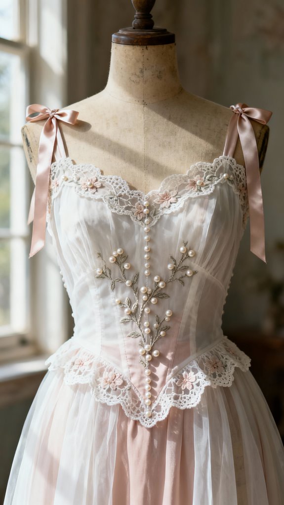 lace embroidered babydoll dress