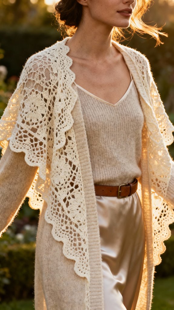 lace overlay cardigan tutorial