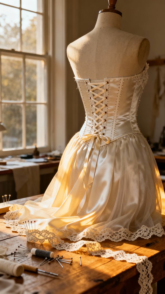 lace up corset dress sewing