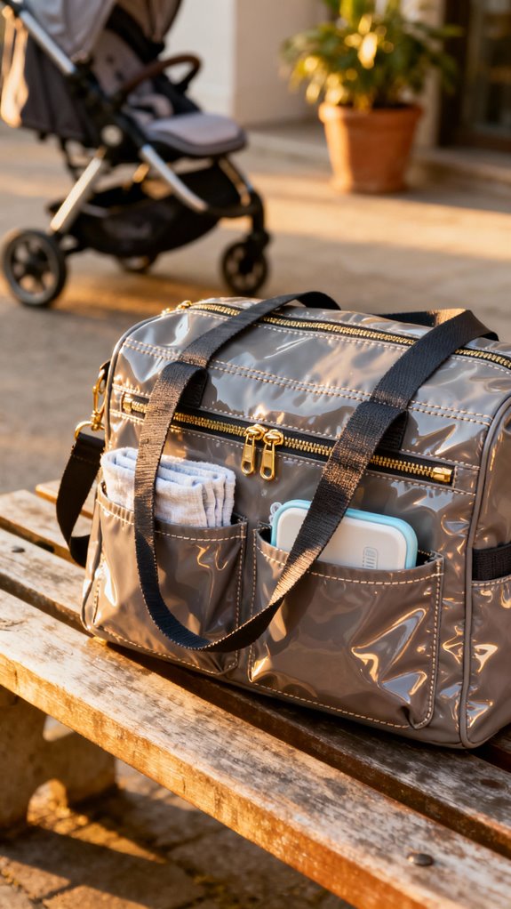 laminated cotton diaper bag