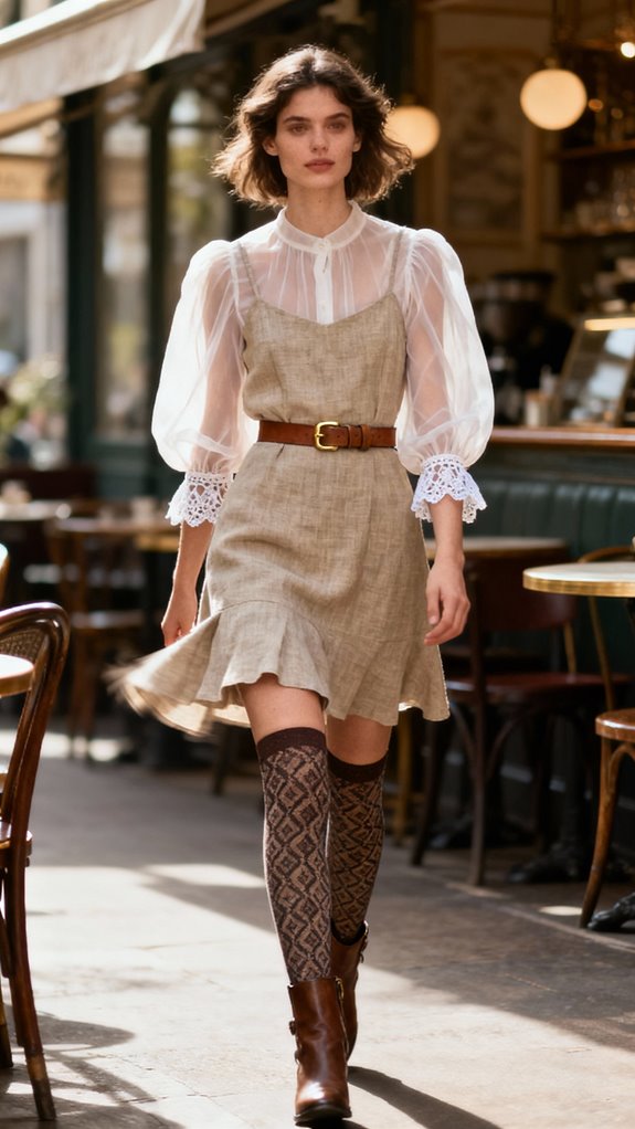 layered dress blouse styling