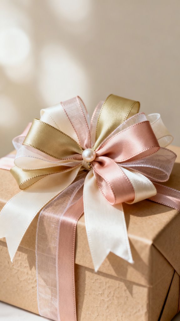 layered satin gift bow