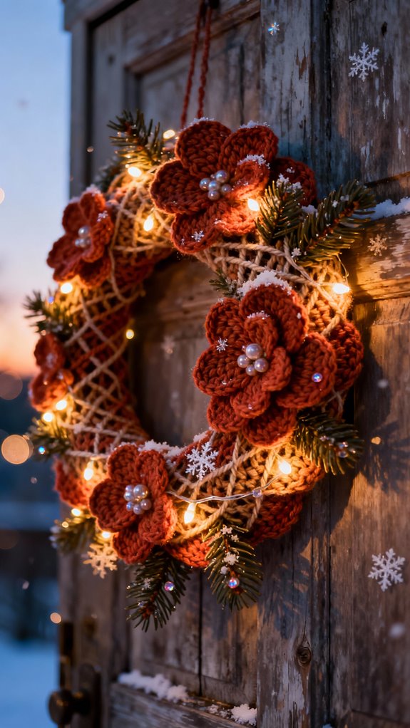 led wreaths for winter