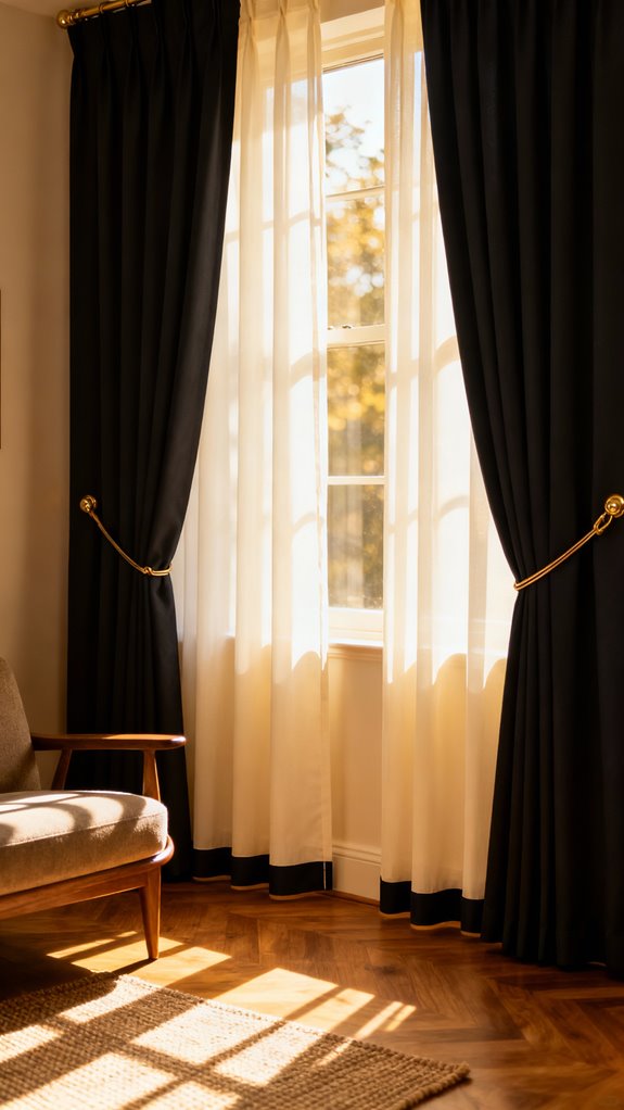 lined curtains enhance functionality