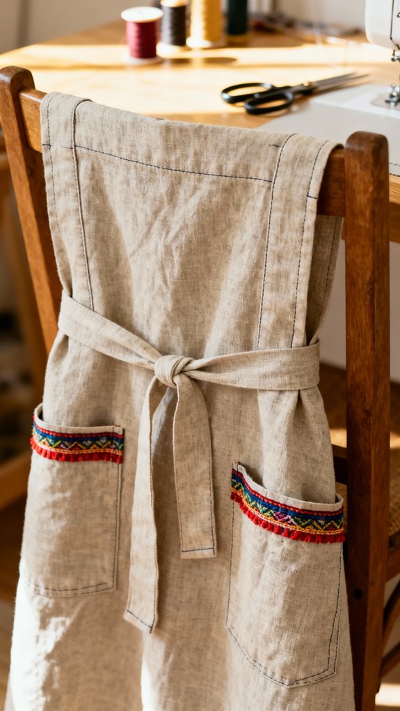 linen cobbler apron construction