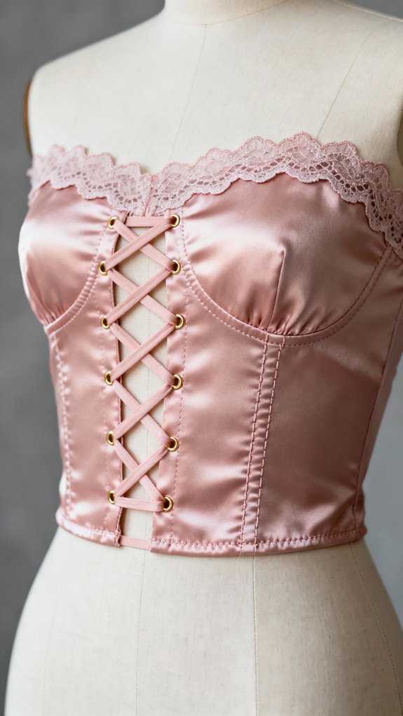 lingerie inspired tube top design