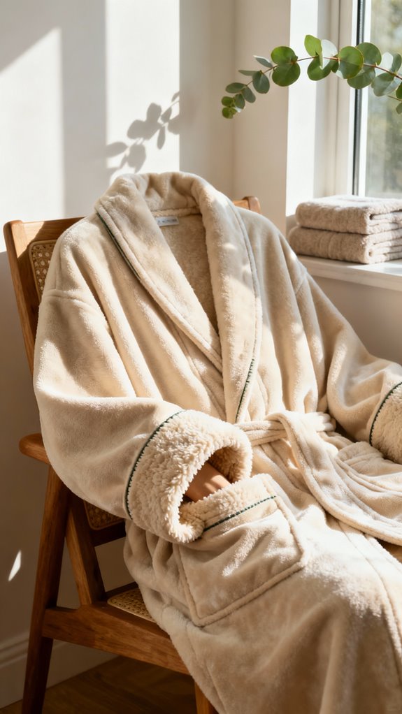 luxurious bamboo fleece robe