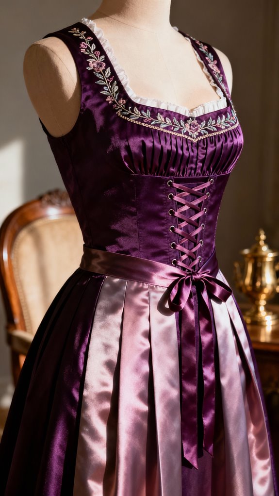 luxurious silk evening dirndl