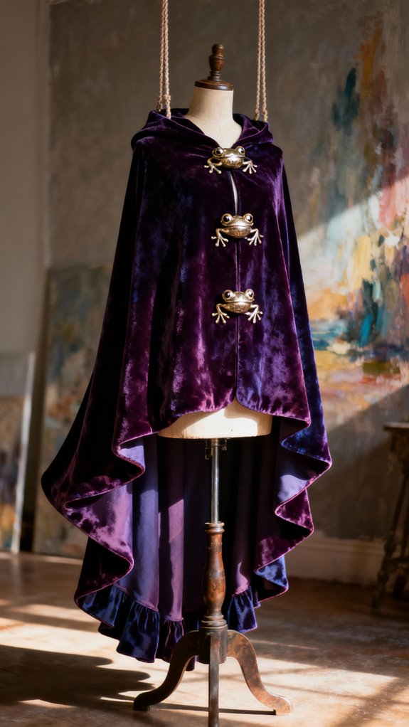 luxurious velvet swing capelet