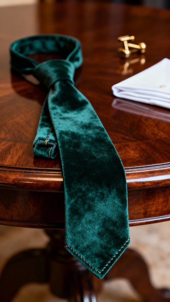luxurious velvet tie craftsmanship