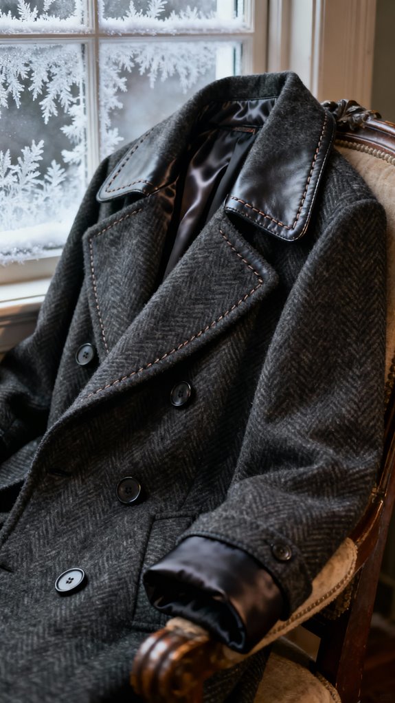 luxurious wool coat construction