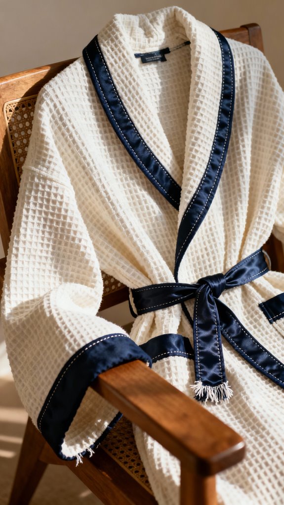 luxury waffle weave bathrobe