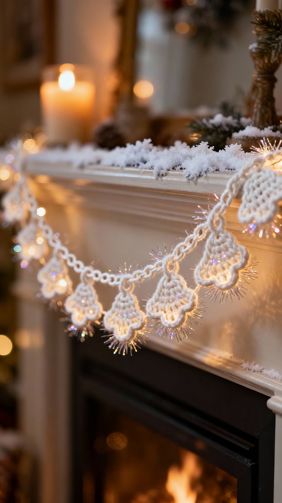 magical snowy eyelash garland