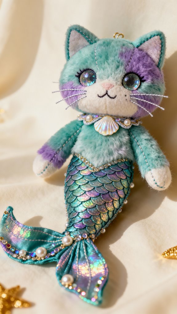 mermaid cat plush project