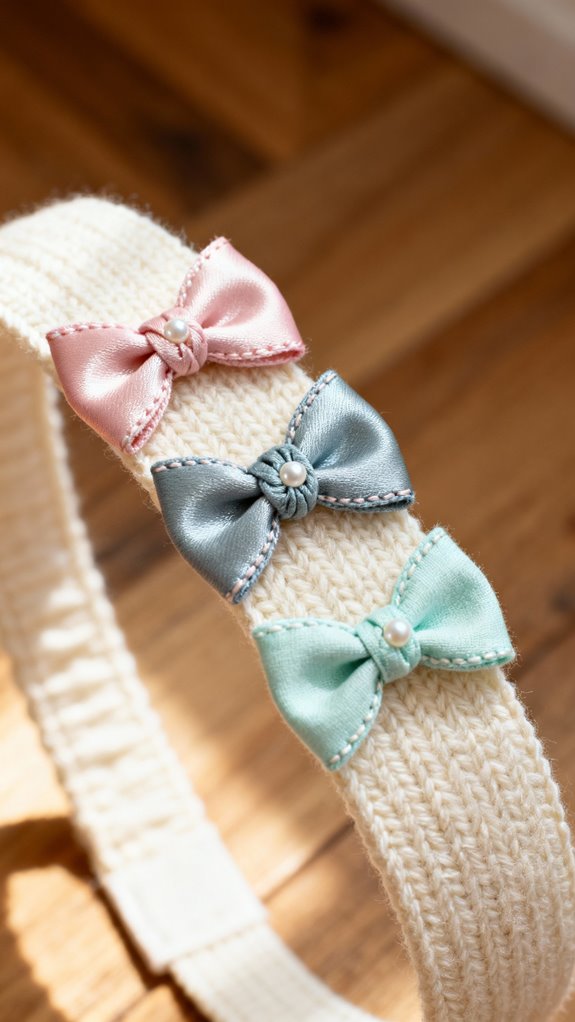 mini bow headbands tutorial