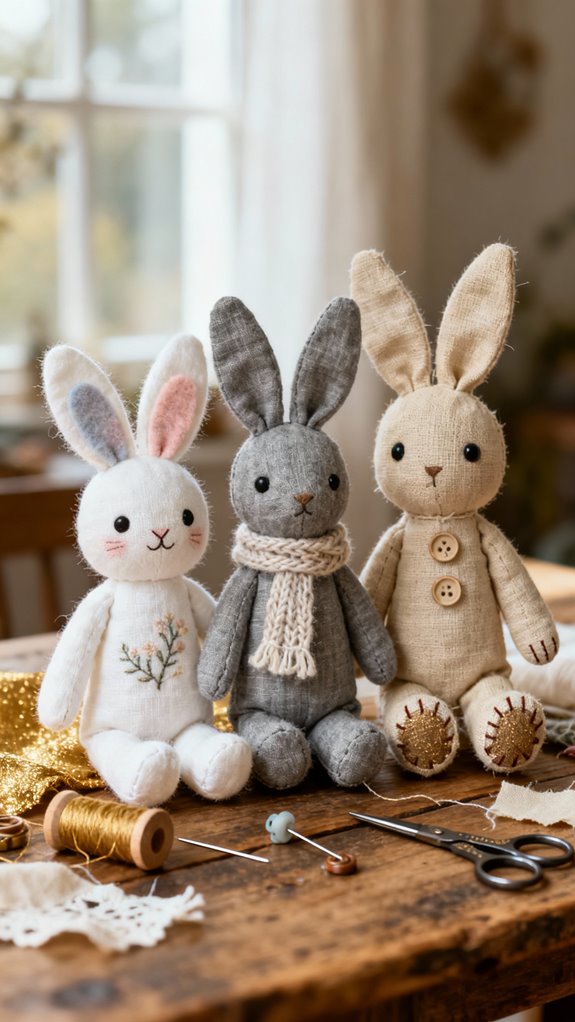 mini bunny doll sewing