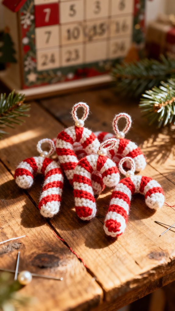 mini candy cane ornaments