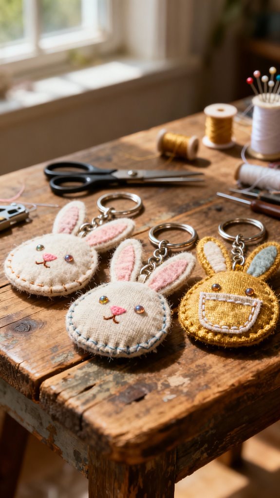 miniature bunny keychains tutorial