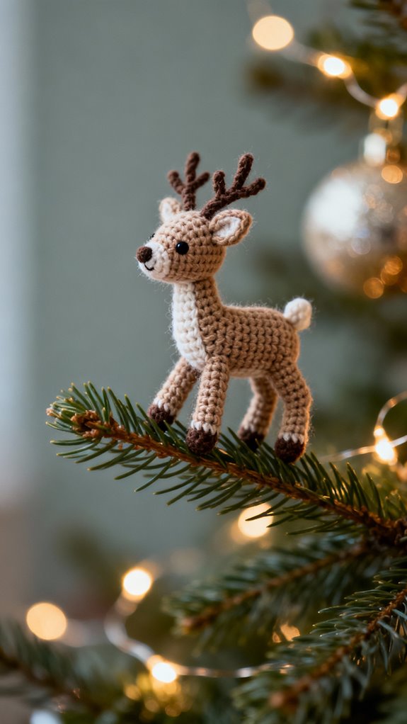 miniature reindeer tree topper